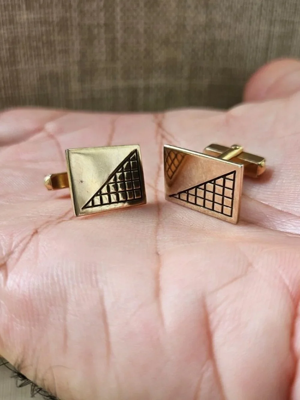 Vintage Swank Men Cuff Links Gold Tone Shirt Cuff Stud Cufflinks Fashion Jewelry